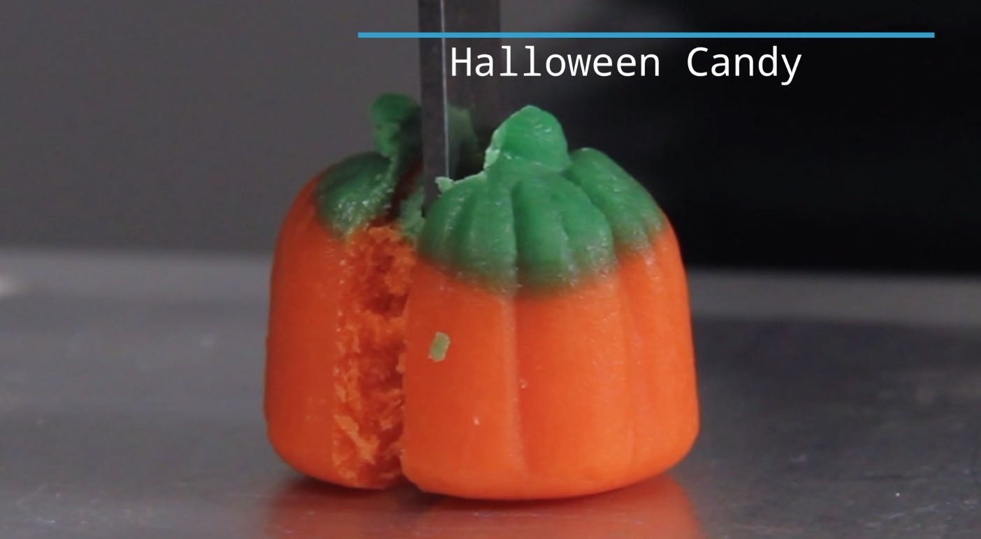 pumpkin candy corn being tested