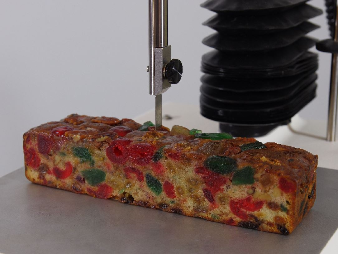 fruitcake being tested